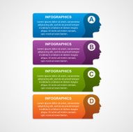 Vector infographic template business silhouette head