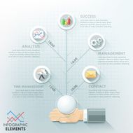 Modern infographic option template N9