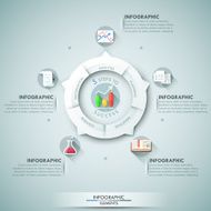 Modern infographics options banner N190