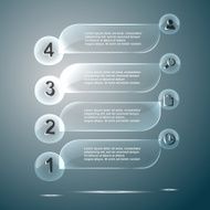 Glass Infographics Vector Elements