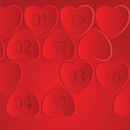 Vector infographic elements with hearts N3