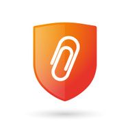 Shield icon with a paper clip