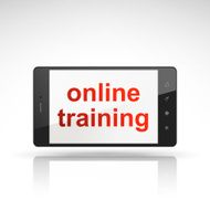 online training words on mobile phone