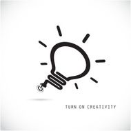 Turn on Creative light bulb concept Business idea and education