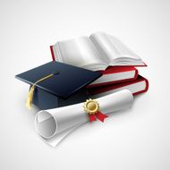 Objects for graduation ceremony Vector illustration N2