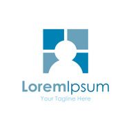 Look through a window icon simple elements logo