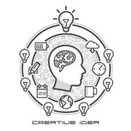 Brainstorm as infographics in icons
