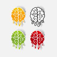 Realistic Design Element Brain Drop N31
