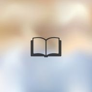 book icon on blurred background N3