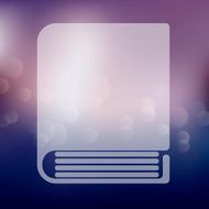 book icon on blurred background N5