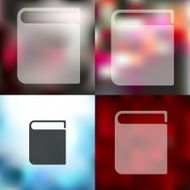 book icon on blurred background N6