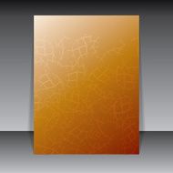 Molecule illustration brown gold background