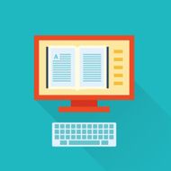 online vector flat library icon