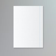 White squared paper sheet N3