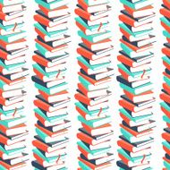 Seamless book pattern