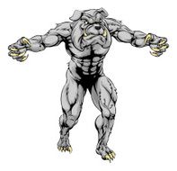 Bulldog scary sports mascot