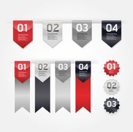 Modern Design Labels numbered banners N2