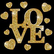 LOVE gold letters N2