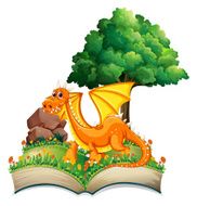 Dragon and book