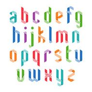 Colorful ribbon alphabet