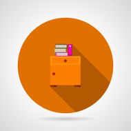 Bedside table flat vector icon