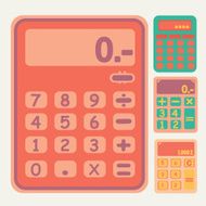 tools Calculator icons set