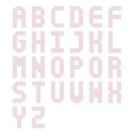 Stripes pattern alphabet letters1