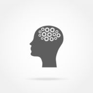 head of a man with mechanism icon