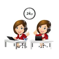 People Set - Business Women Customer support with headphones-3
