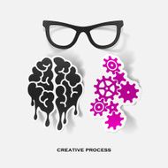 Set of sticker design Creative process