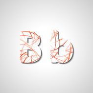Colorful letter alphabet N638