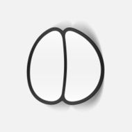 realistic design element brain N16