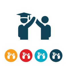 Graduate Celebrating Graduation Icon