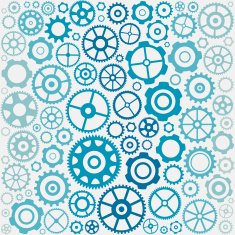 Seamless Different Gears Pattern