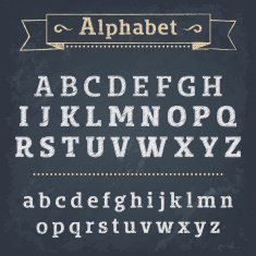 Chalkboard Alphabet Vector illustration