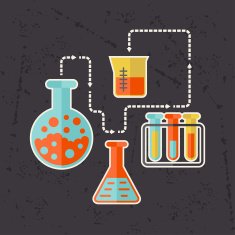Science concept illustration in flat design style N2