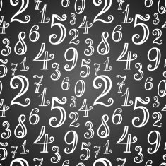 Vector Seamless Pattern with Vintage Numbers