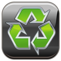 Recycle Black Button