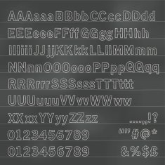 Blackboard alphabet