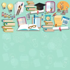 Education background vector concept