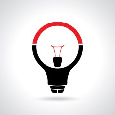 Pictograph of bulb concept