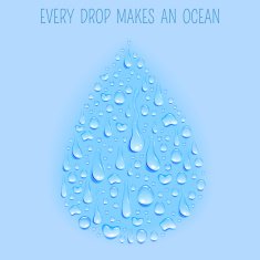 Water drop concept background poster