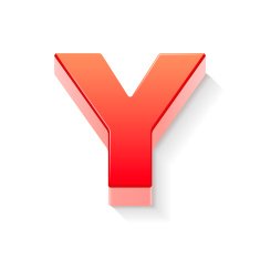 3d red letter Y N4
