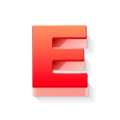 3d red letter E N4
