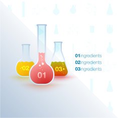 Flyer with test tubes and formulas N7