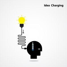 Idea charging idea concept