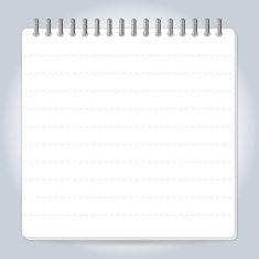 Blank notepad notebook isolated on white vector N2