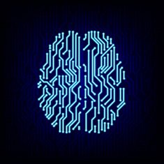 Circuit board brain concept Vector illustration