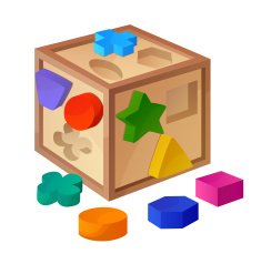 Shape sorter toy isolated on white background Cartoon vector illustration N2