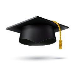 Black student hat